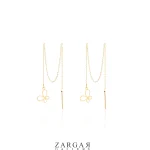 گوشواره بخیه ای طرح پروانه