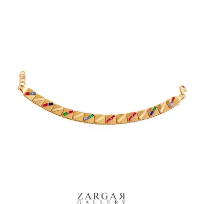 خرید دستبند مولتی کالر مربعی