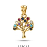 تصویری از آویز طلا زنانه درخت زندگی