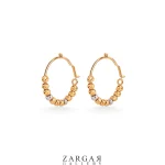 گوشواره طلا حلقه ای گوی البرنادو